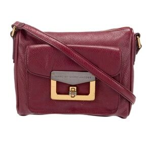 Marc by Marc Jacobs Burgundy Leather Crossbody Purse Bag Y2K